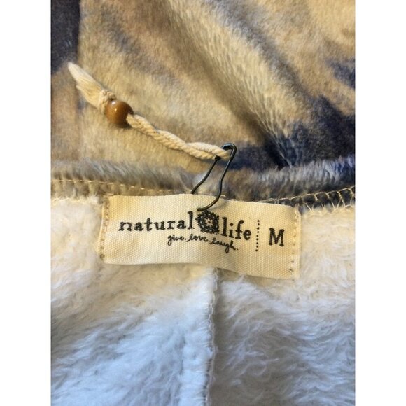 Natural Life Tie-Dye Fleece One Piece Pajamas Coveralls Loungewear Size M - Picture 5 of 6